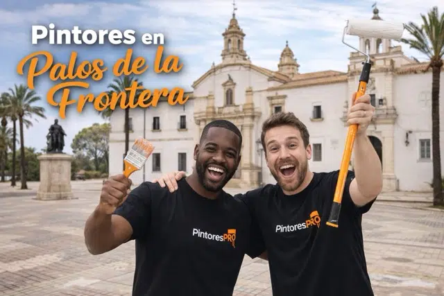 pintores en Palos de la Frontera trabajando en una vivienda