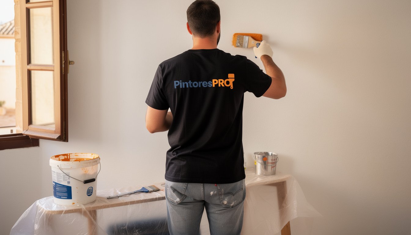 pintores en Lepe trabajando en una vivienda