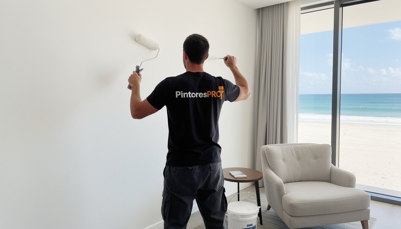 pintores en Matalascañas trabajando en una vivienda